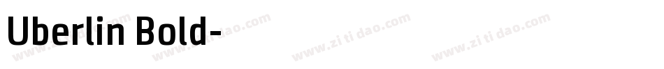 Uberlin Bold字体转换